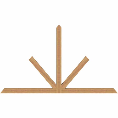 Ekena Millwork Saratoga Timber Gable Bracket, Western Red Cedar, 84"W x 49"H x 3 1/2"D x 3 1/2"F, 14/12 Pitch GBW084X49X0404SAR00SWR